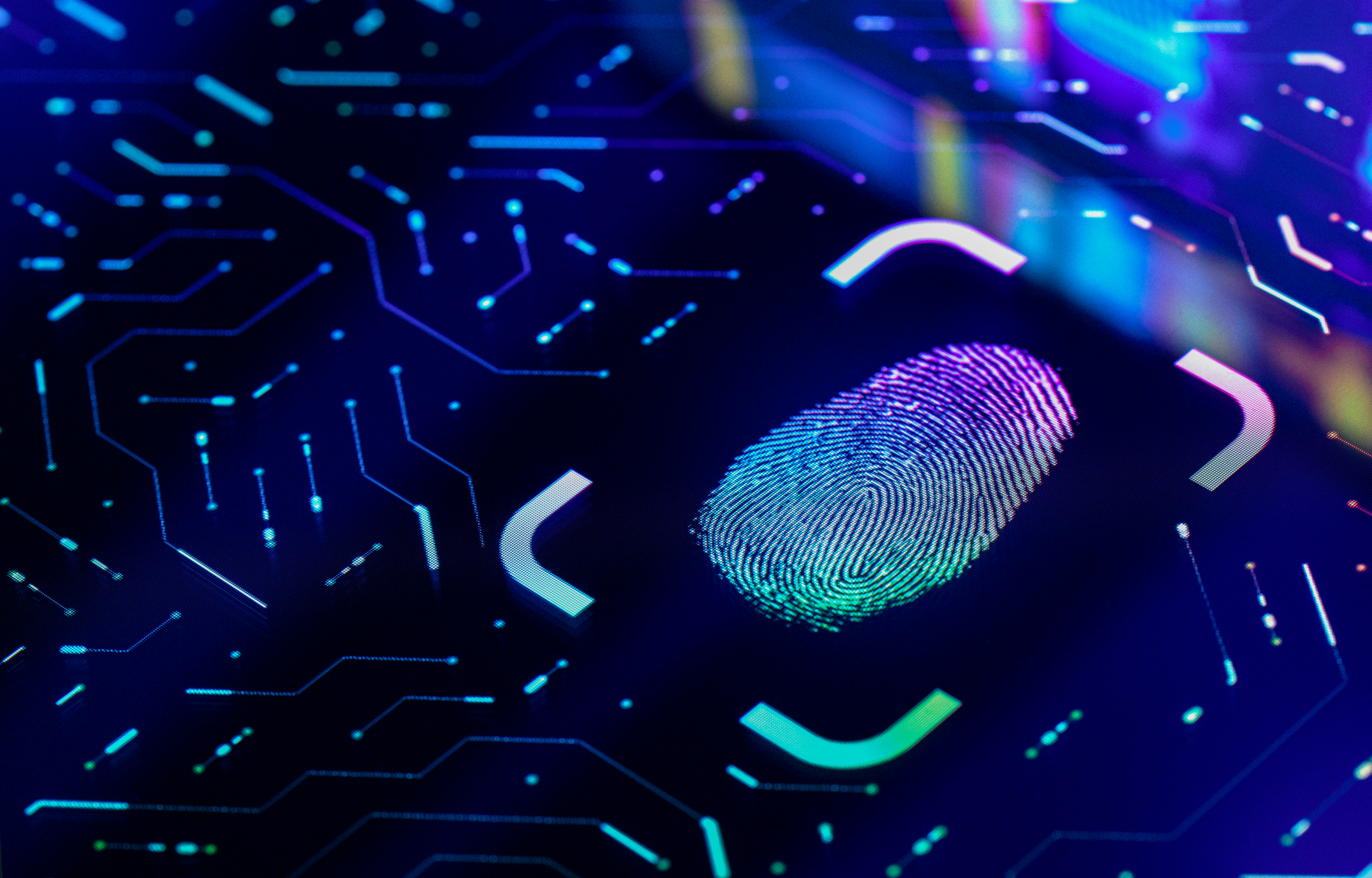 KI-generiertes Bild eines Fingerabdruckscans | Digitalisierung & Cloud Computing