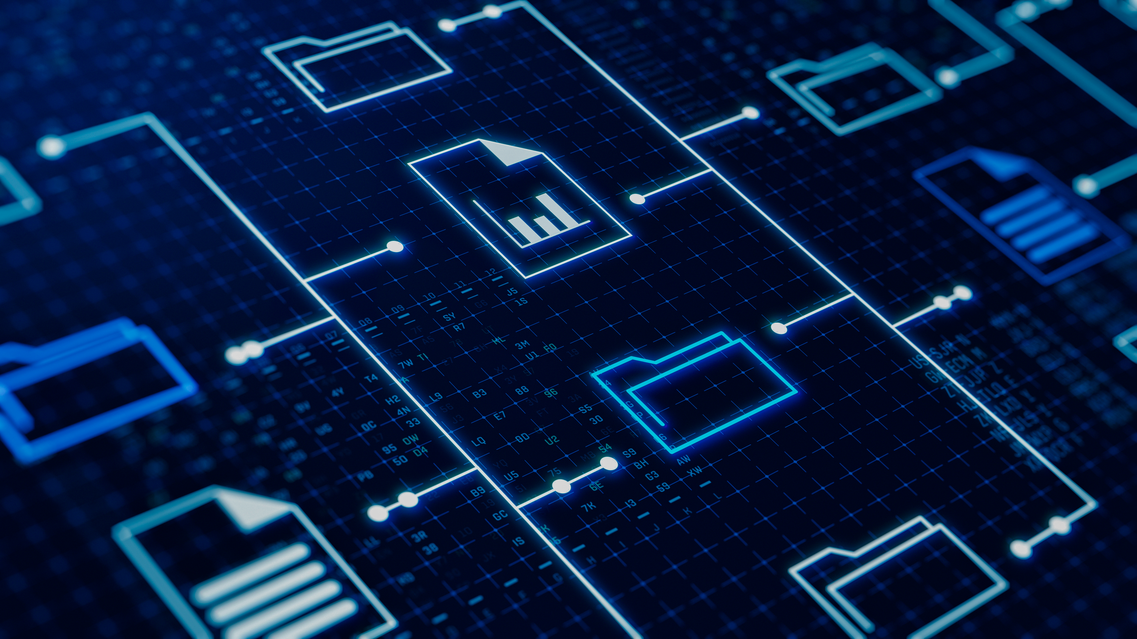 Digitale Darstellung einer Ordnerstruktur